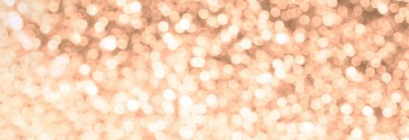 Sparkling bokeh background with pink highlights, peach color, 2024 Banner mockup with place for text photo