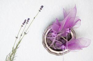 diy handmade purple lavender sachet,step by step instructions,fla tlay photo