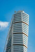 Innovative Twisting Design of the Turning Torso Skyscraper in Malmo, Sweden. photo