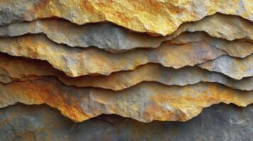 AI generated Natural sandstone surface layers background. Abstract background. photo