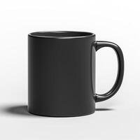 AI generated blank black mug mockup photo