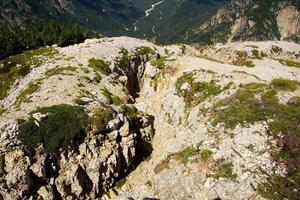 World War I trenches in the mountain top photo