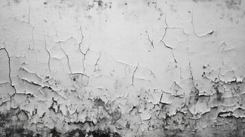 AI generated black and white grunge rough vintage distressed wall, full of cracks, very old, almost collapsed but still sturdy, photorealistic, 3d rendering, photo