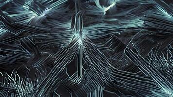 AI generated top view background of billion of nanowires futuristic style with dark atmosphere photo