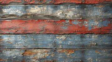 AI generated Timeworn wood planks, each bearing the unique charm of cracks and alluring wood fibers. Old wood background. photo