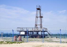 Oil well. The equipment and technologies on oil fields photo