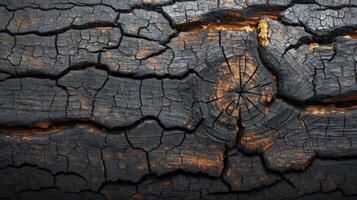 AI generated Old wooden background with interesting cracks and wood grain. top view. photo