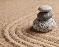 Japanese Zen stone garden photo