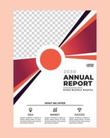 corporate annual cover design template vector