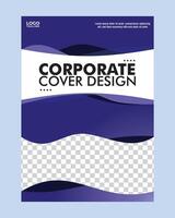 corporate annual cover design template vector