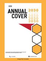 corporate annual cover design template vector