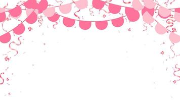 Sweet color flag and confetti vector illustration for holiday, brochure cover, greeting card