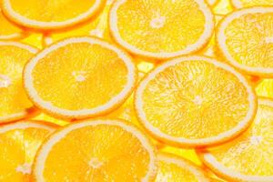 Colorful orange fruit slices photo