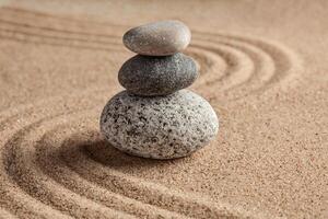 Japanese Zen stone garden photo