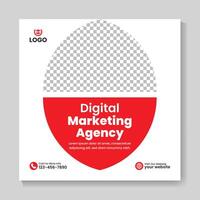 corporativo moderno digital márketing agencia social medios de comunicación enviar diseño creativo cuadrado web bandera modelo vector
