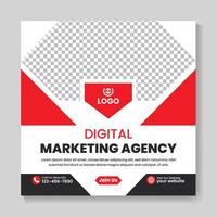 Corporate digital marketing agency social media post design creative square web banner template vector