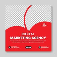corporativo moderno digital márketing agencia social medios de comunicación enviar diseño creativo cuadrado web bandera modelo vector