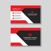 Corporate modern business card design template vector