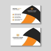 Corporate creative modern business card design template for your company vector