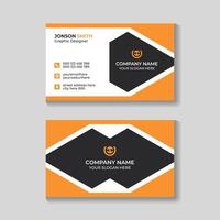 Corporate modern minimalist business card design template vector