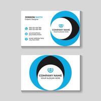 Corporate modern minimalist business card design template vector