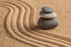 jardín japonés de piedra zen foto