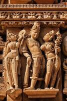 Sculptures on Khajuraho temples photo