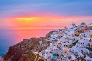 Famous greek tourist destination Oia, Greece photo