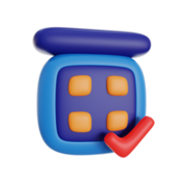 chedule 3d icon illustration. time menagement 3d rendering. png
