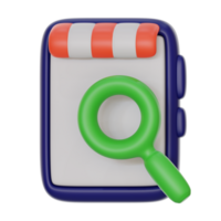 search product 3d icon illustration png