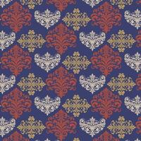 damasco tela textil sin costura modelo lujo decorativo ornamental floral Clásico estilo. cortina, alfombra, fondo de pantalla, ropa, envase, textil vector