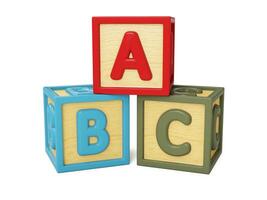 ABC building blocks isolated photo