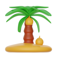 palm tree 3d icon illustration png