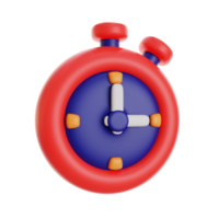 stopwatch 3d icon illustration. time menagement 3d rendering png