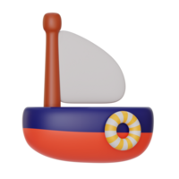 vela barco 3d icono ilustración png