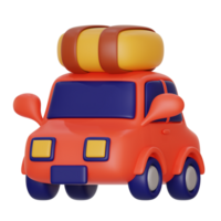traveling car 3d icon illustration png