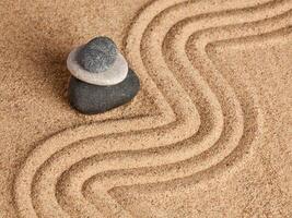 Japanese Zen stone garden photo