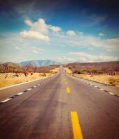 Road in desert photo