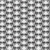 Oriental vector classic pattern. Seamless black and white abstract background with repeating elements square style vector