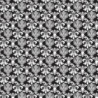 Oriental vector classic pattern. Seamless black and white abstract background with repeating elements square style vector
