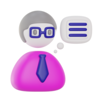 advisor 3d icon illustration. financial technology 3d rendering png