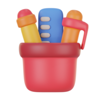 stationary 3d icon illustration. library 3d rendering png