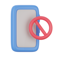 no eating 3d icon illustration. library 3d rendering png