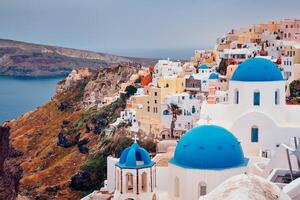 Famous greek tourist destination Oia, Greece photo