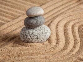 Japanese Zen stone garden photo