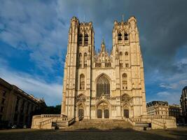 Cathedral of St. Michael and St. Gudula in Brussels, Belgium photo