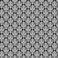 Oriental vector classic pattern. Seamless black and white abstract background with repeating elements square style vector