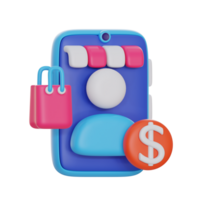 buyer 3d icon illustration. 3d online business rendering png