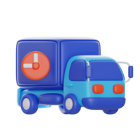 delivery time 3d icon illustration. 3d online business rendering png