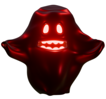 3d fantasma brillante ojos rojo png